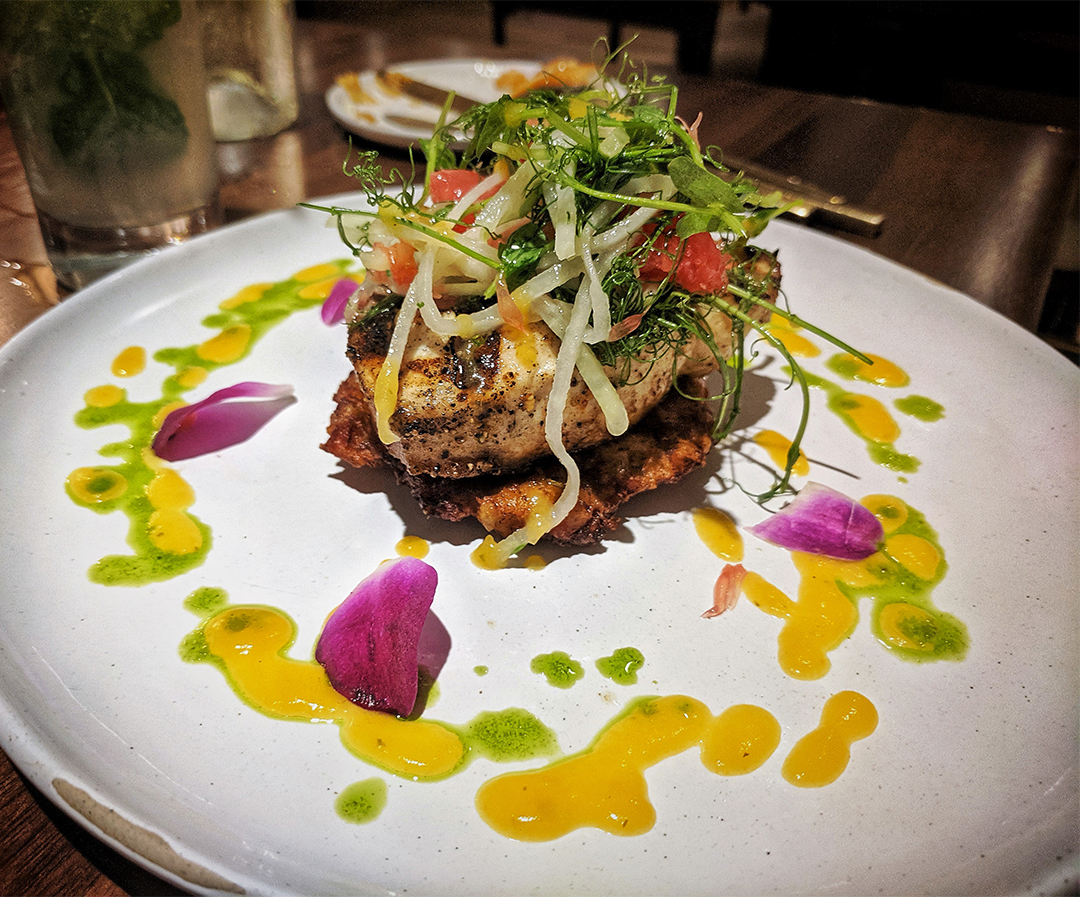 a plate of food on a table