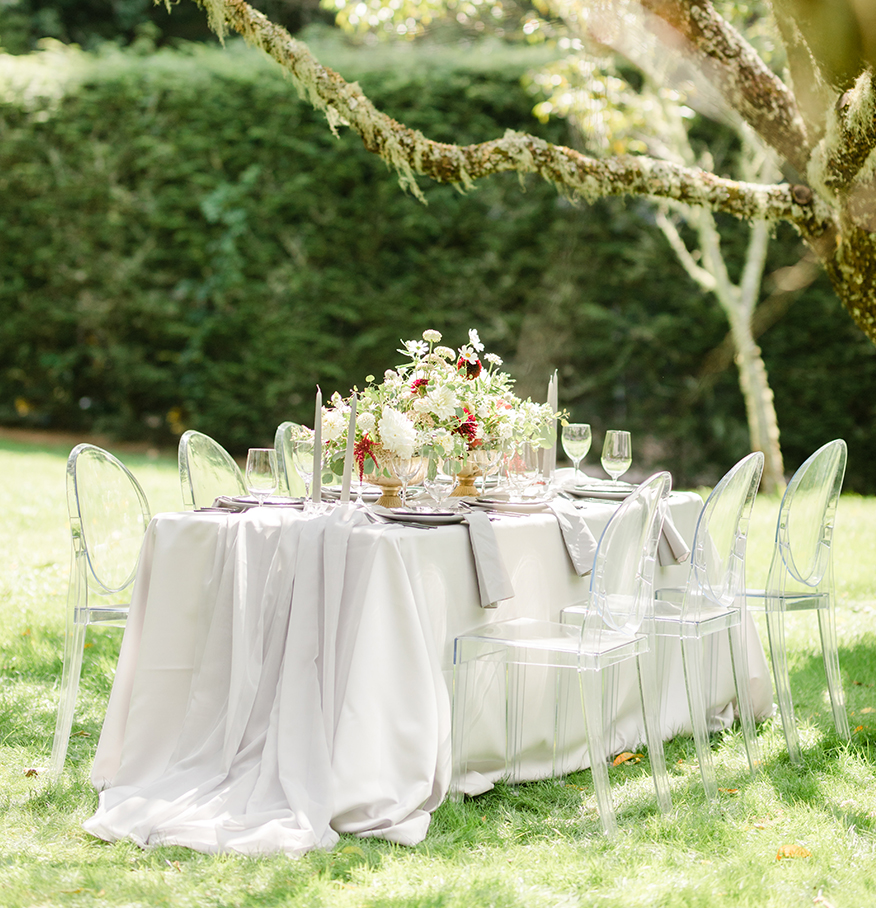 a table set up for a party