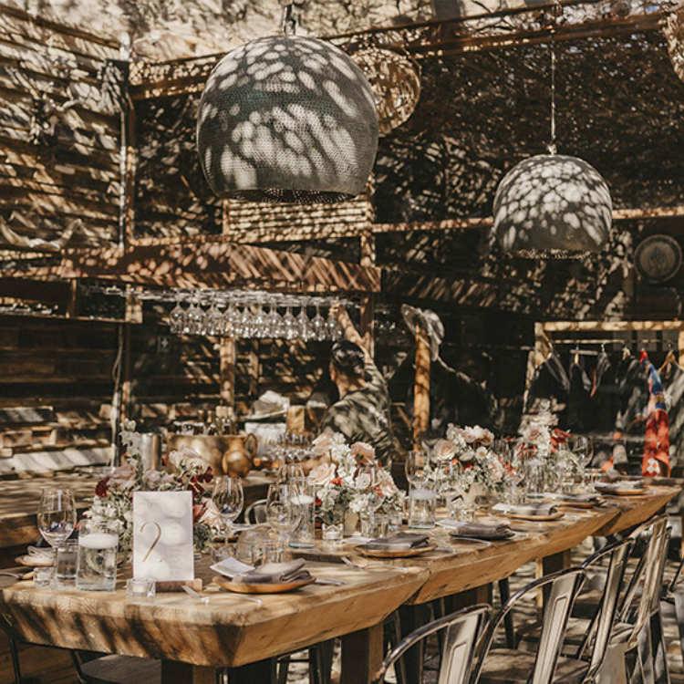 a table set for a party