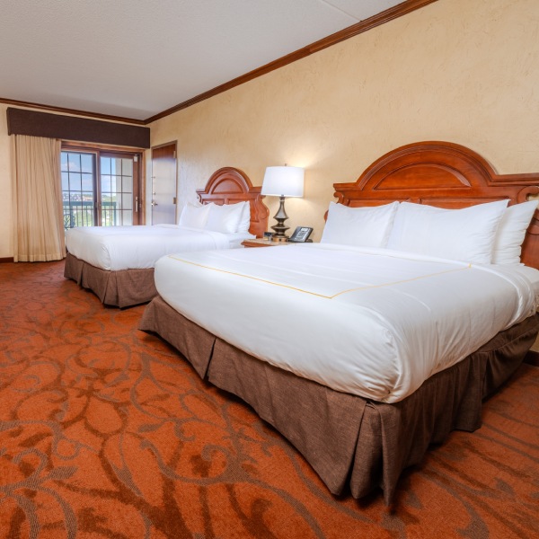 a room with two beds