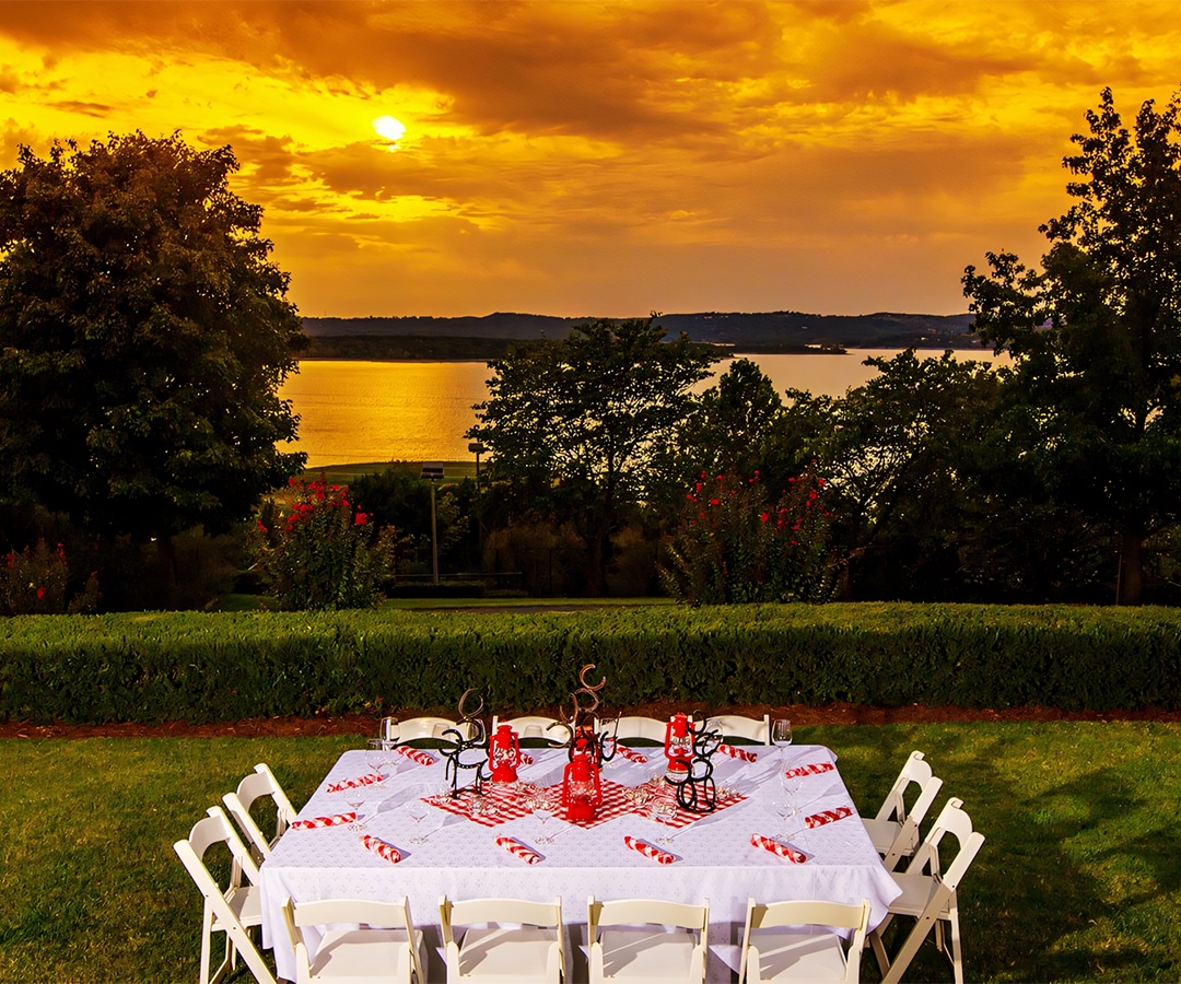 a table set up for a party