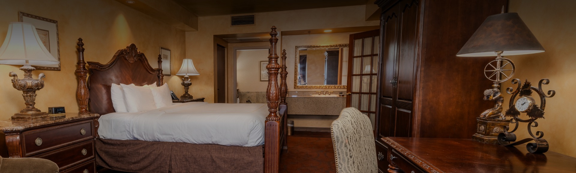 a bed in a room