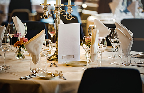 a table set for a dinner party
