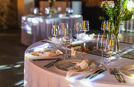 a table set for a party