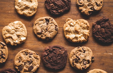 a group of cookies on a table
