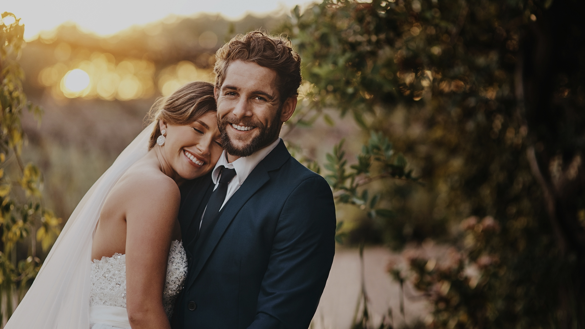 a man and woman posing for a picture