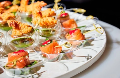 a plate of food on a table