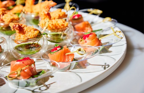 a plate of food on a table