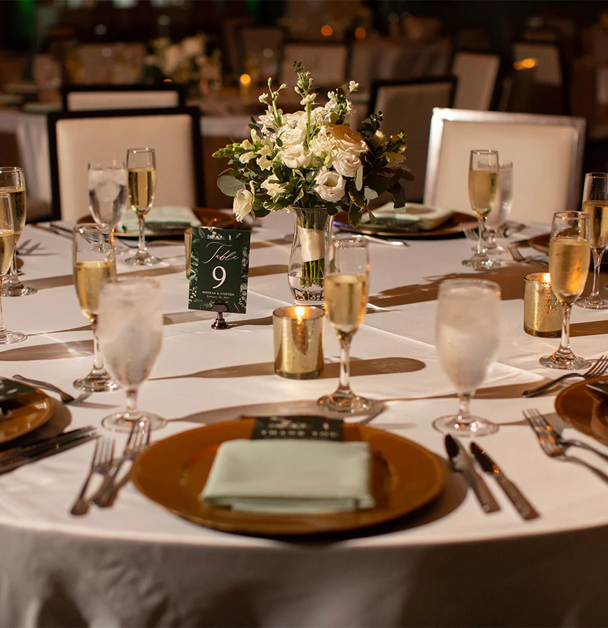 a table set for a dinner party