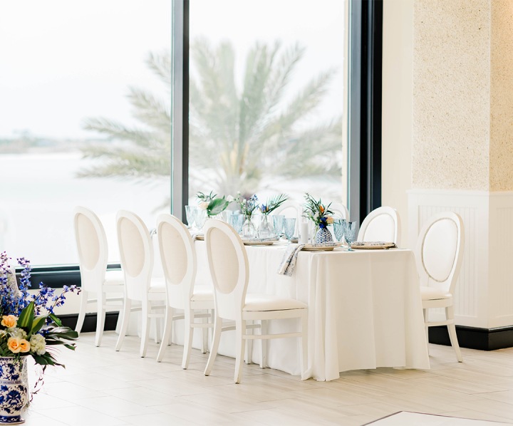 a table set for a dinner party