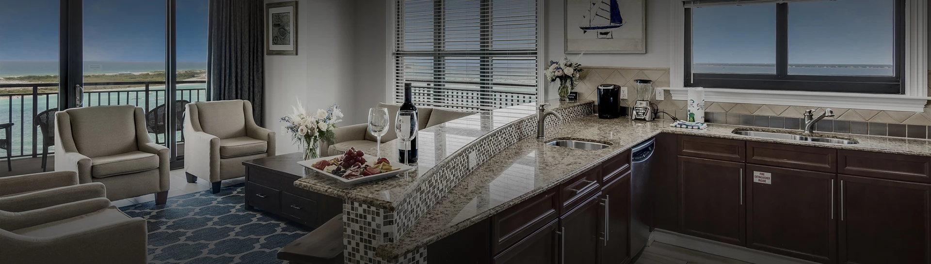 a kitchen with a sink and a countertop