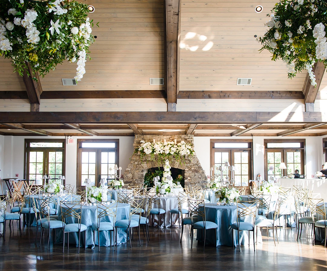 a room with tables and chairs