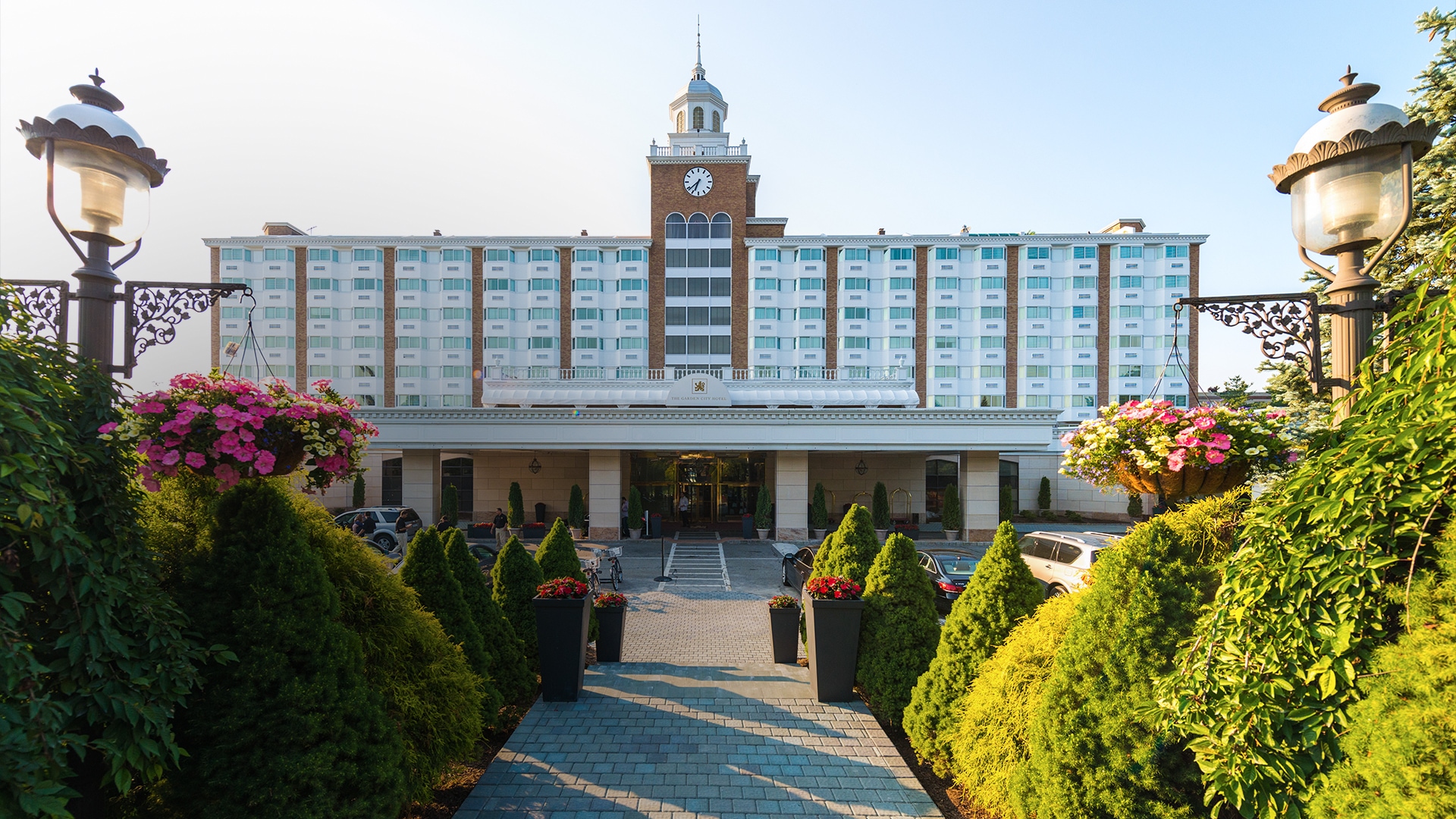 a large building with a clock tower