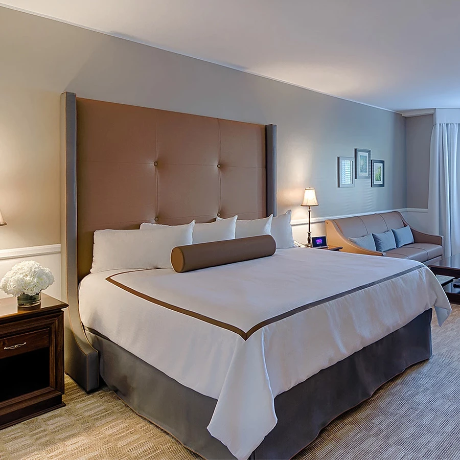 a room with a bed and a couch