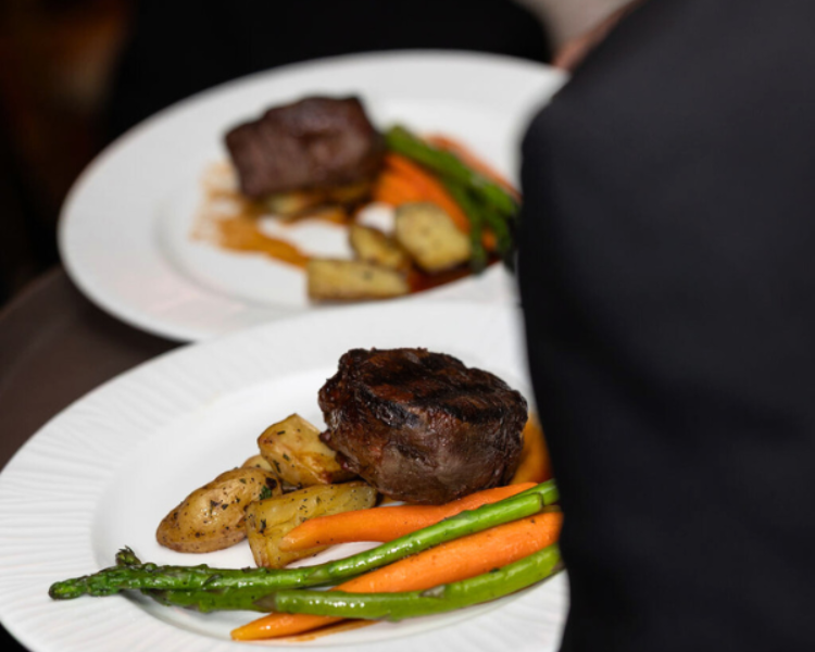 a plate of food on a table