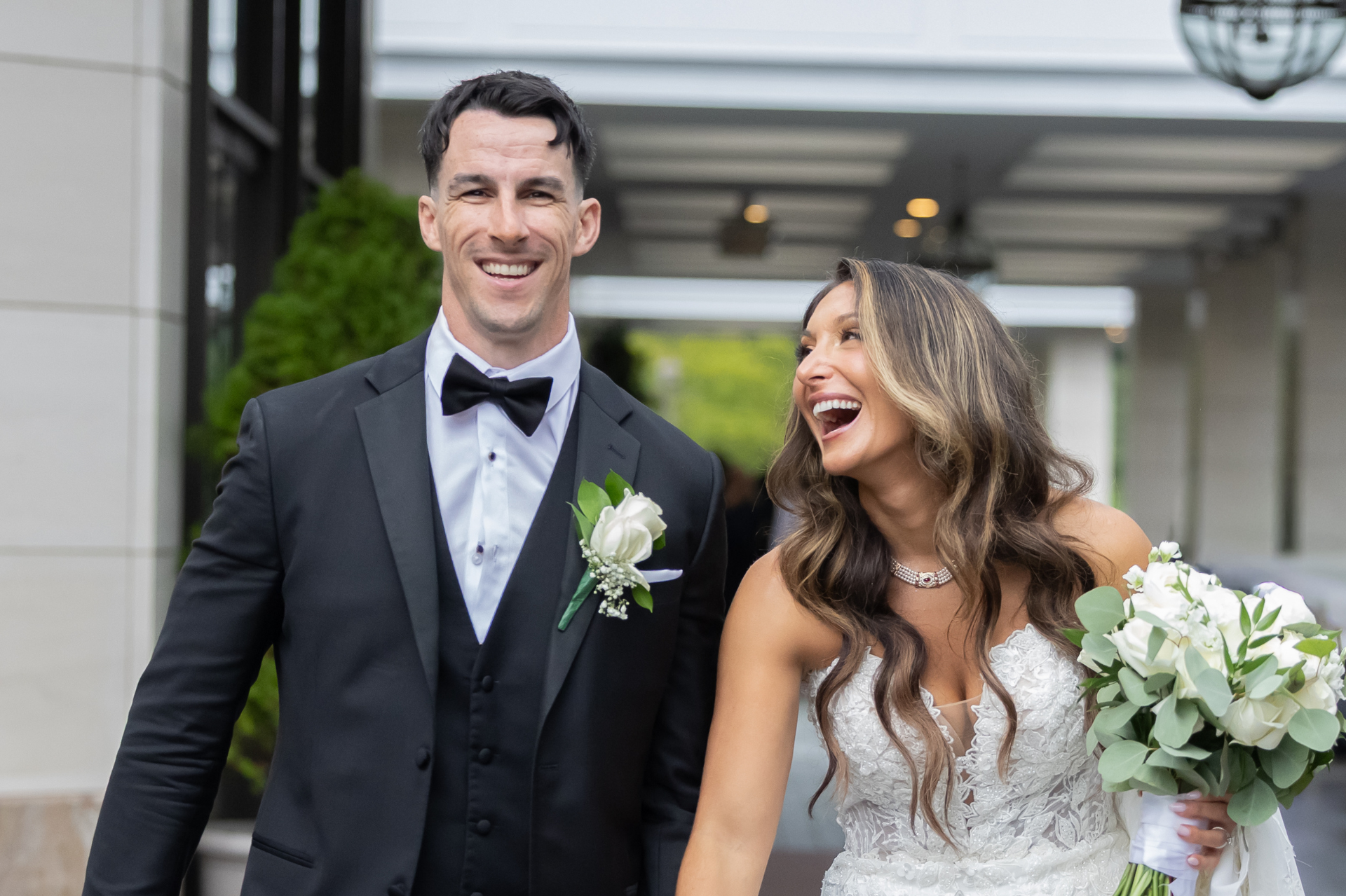 a man and woman smiling