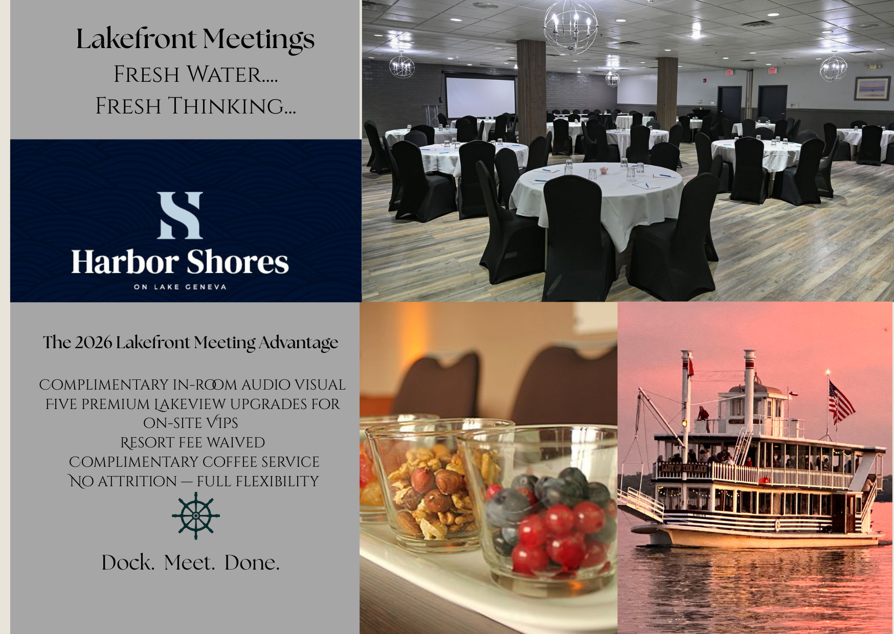 a collage of a conference room
