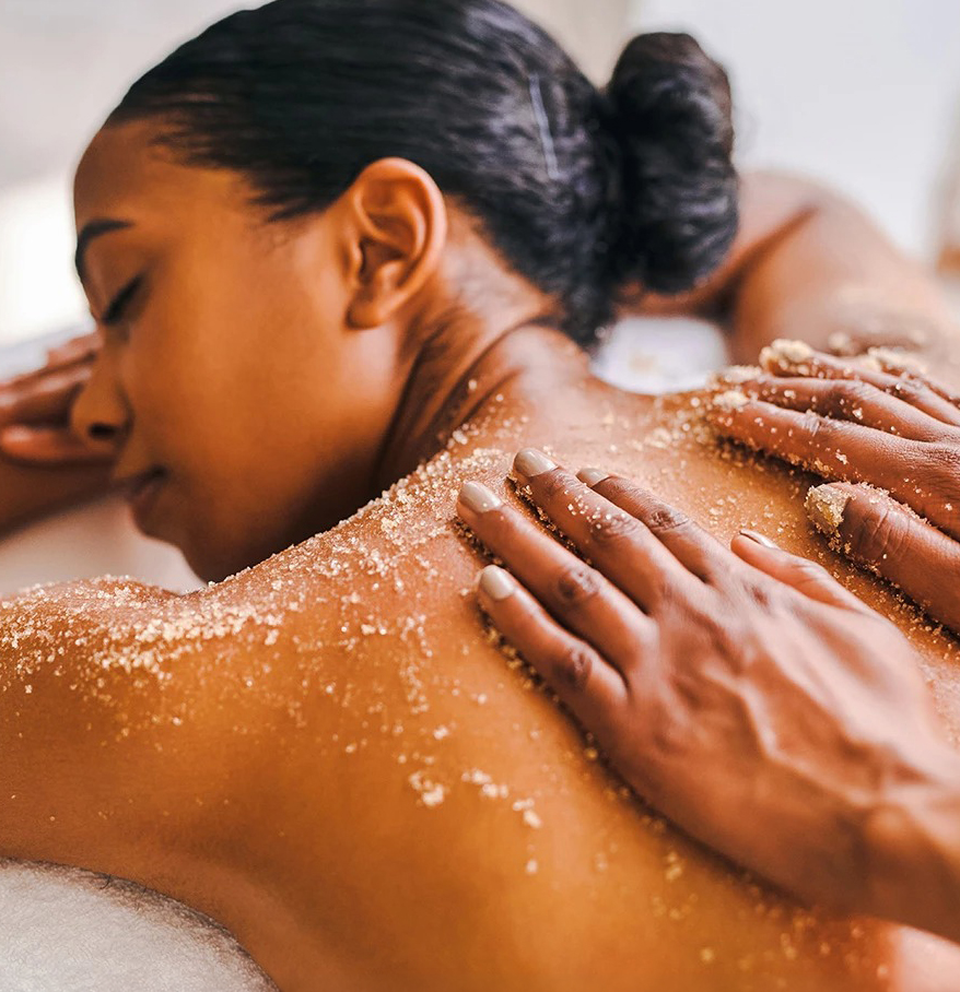 a woman receiving a massage