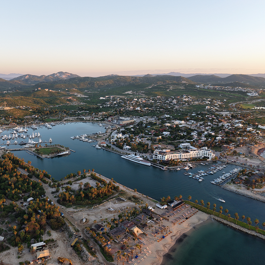 a city next to a body of water