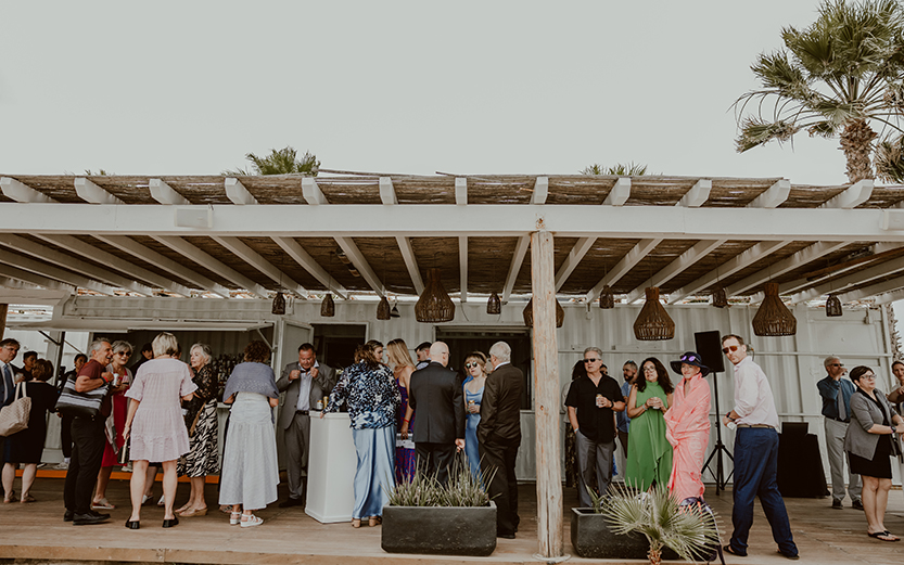 a group of people standing outside