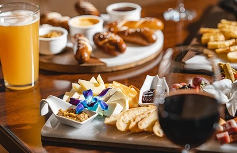 a plate of food on a table