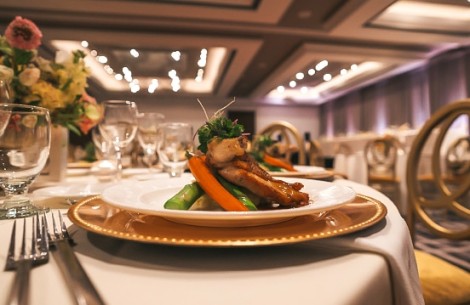 a plate of food on a table