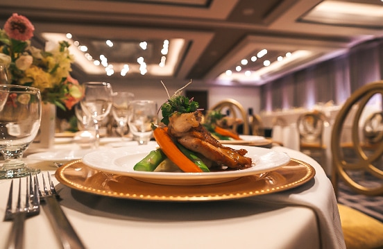 a plate of food on a table