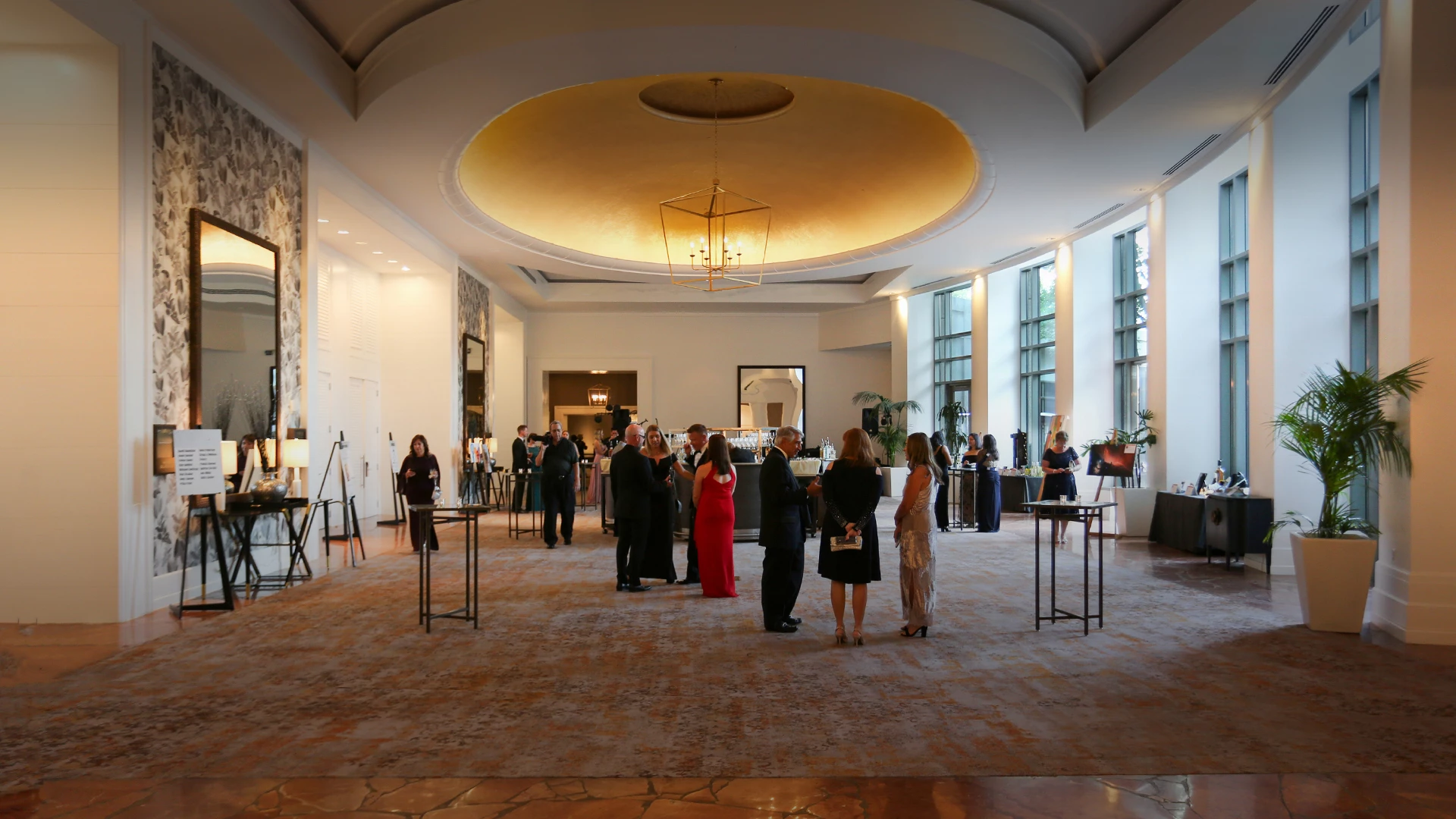 a group of people in a room
