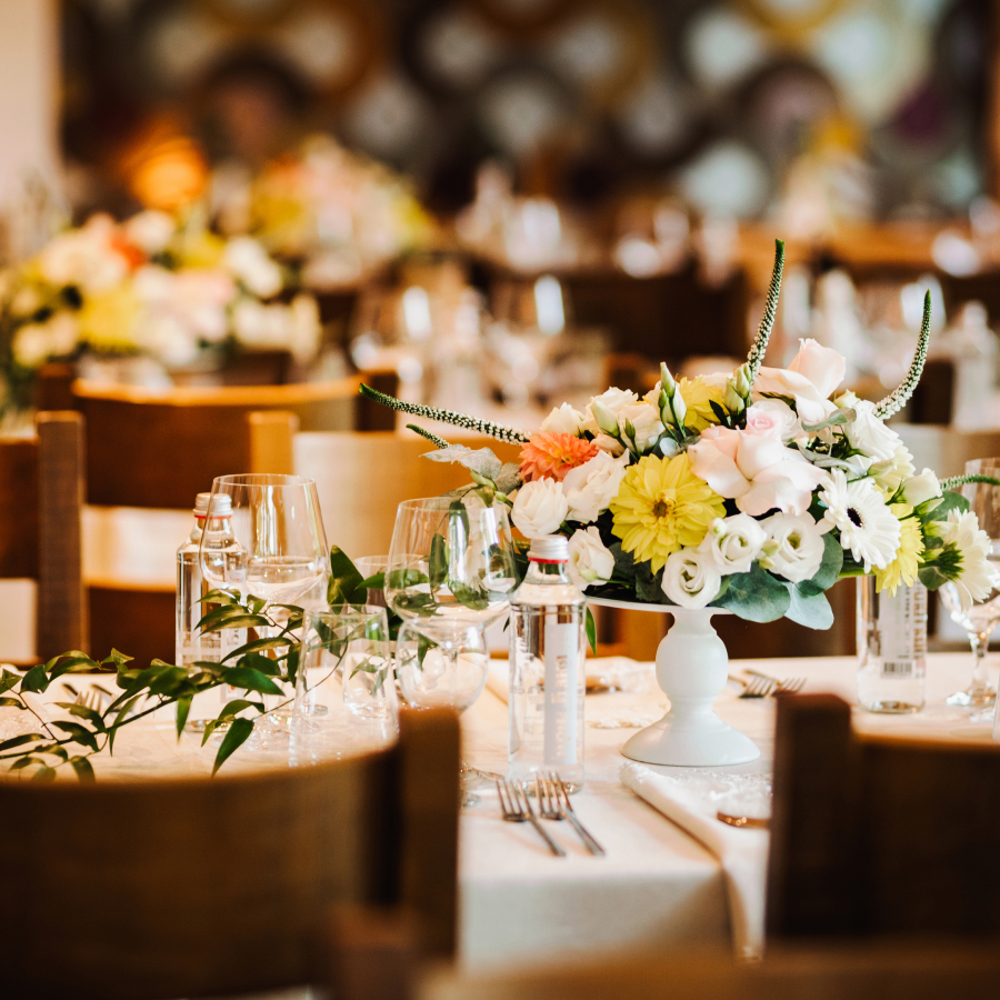 a table set for a dinner party