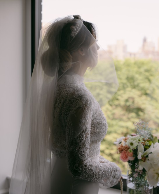 a woman in a white dress