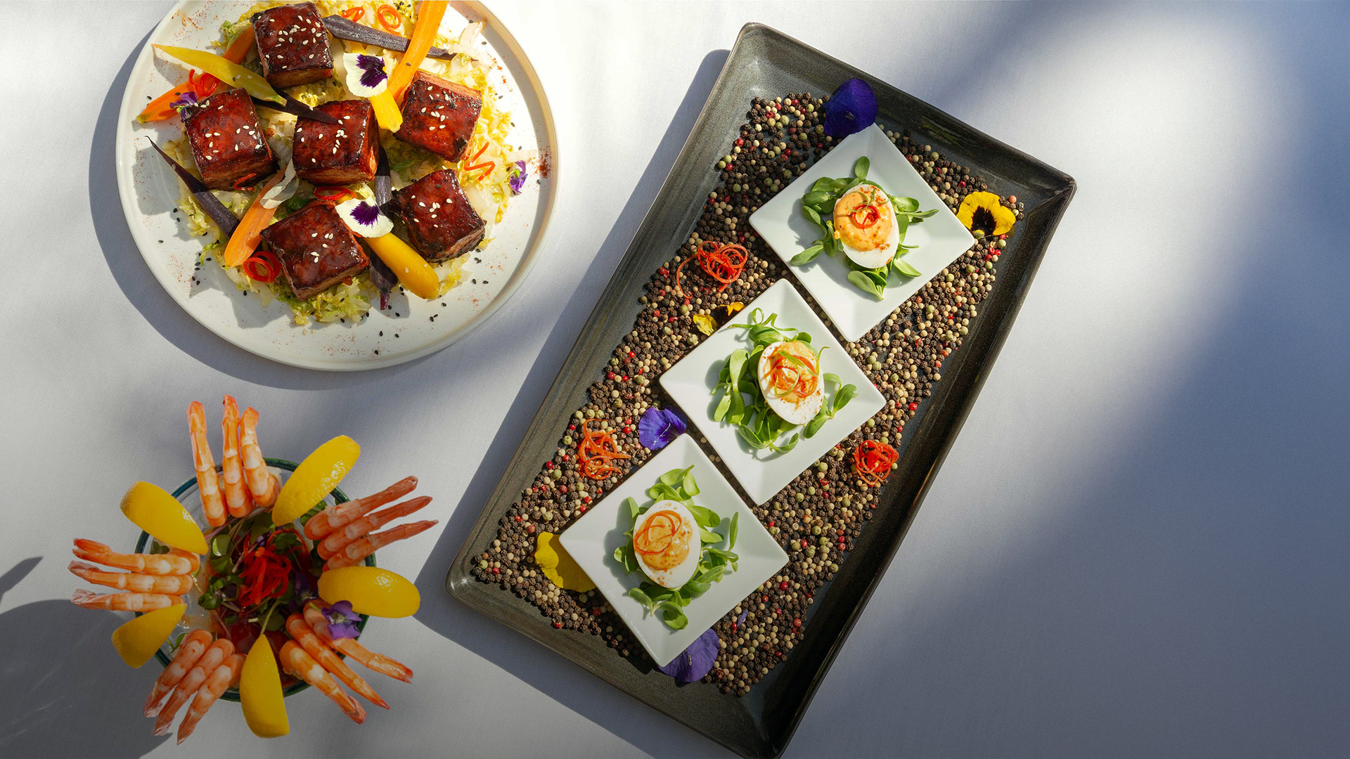 plates of food on a table