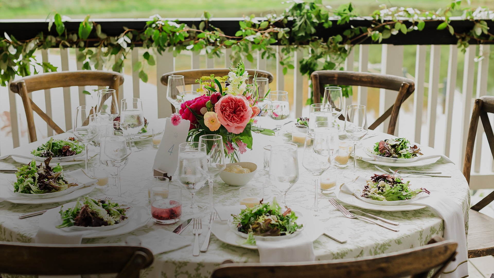 a table set for a dinner party