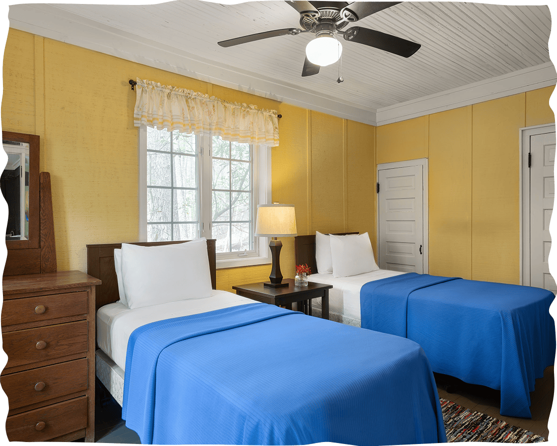 two beds in a room