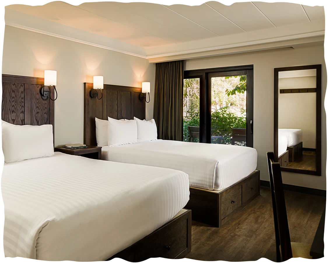 a room with two beds