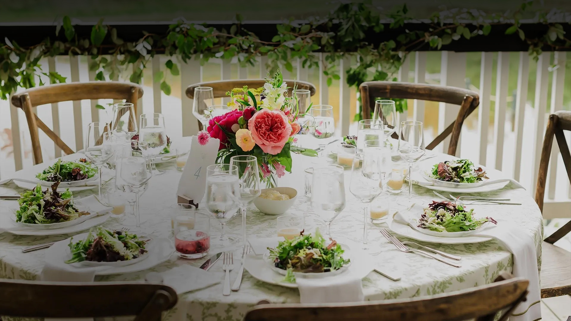 a table set for a dinner party