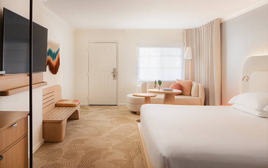 a room with a bed and a couch