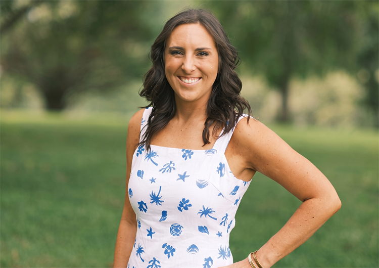 a woman smiling at camera