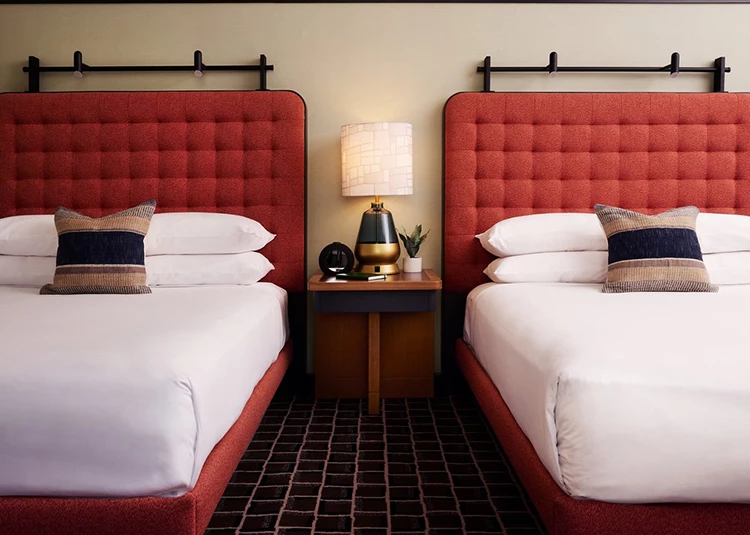 two beds in a room