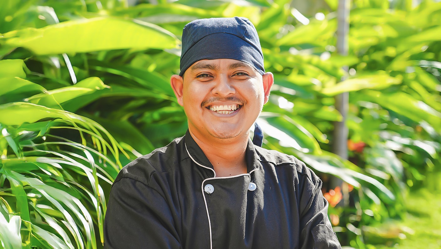a man smiling for the camera