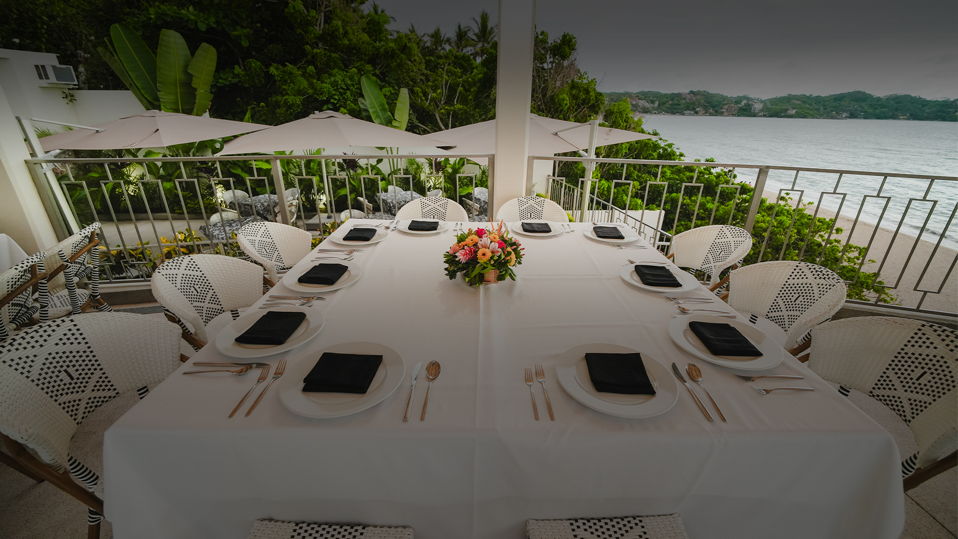 a table set for a dinner party