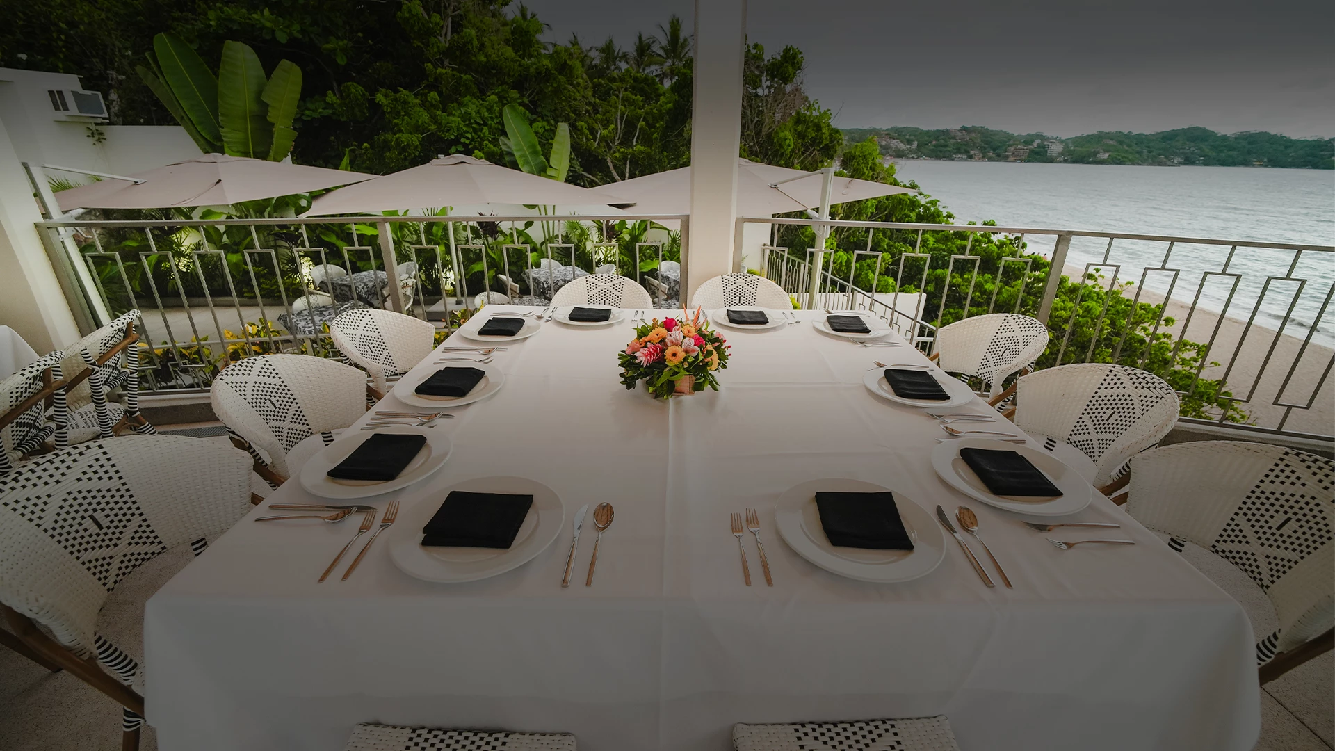 a table set for a dinner party