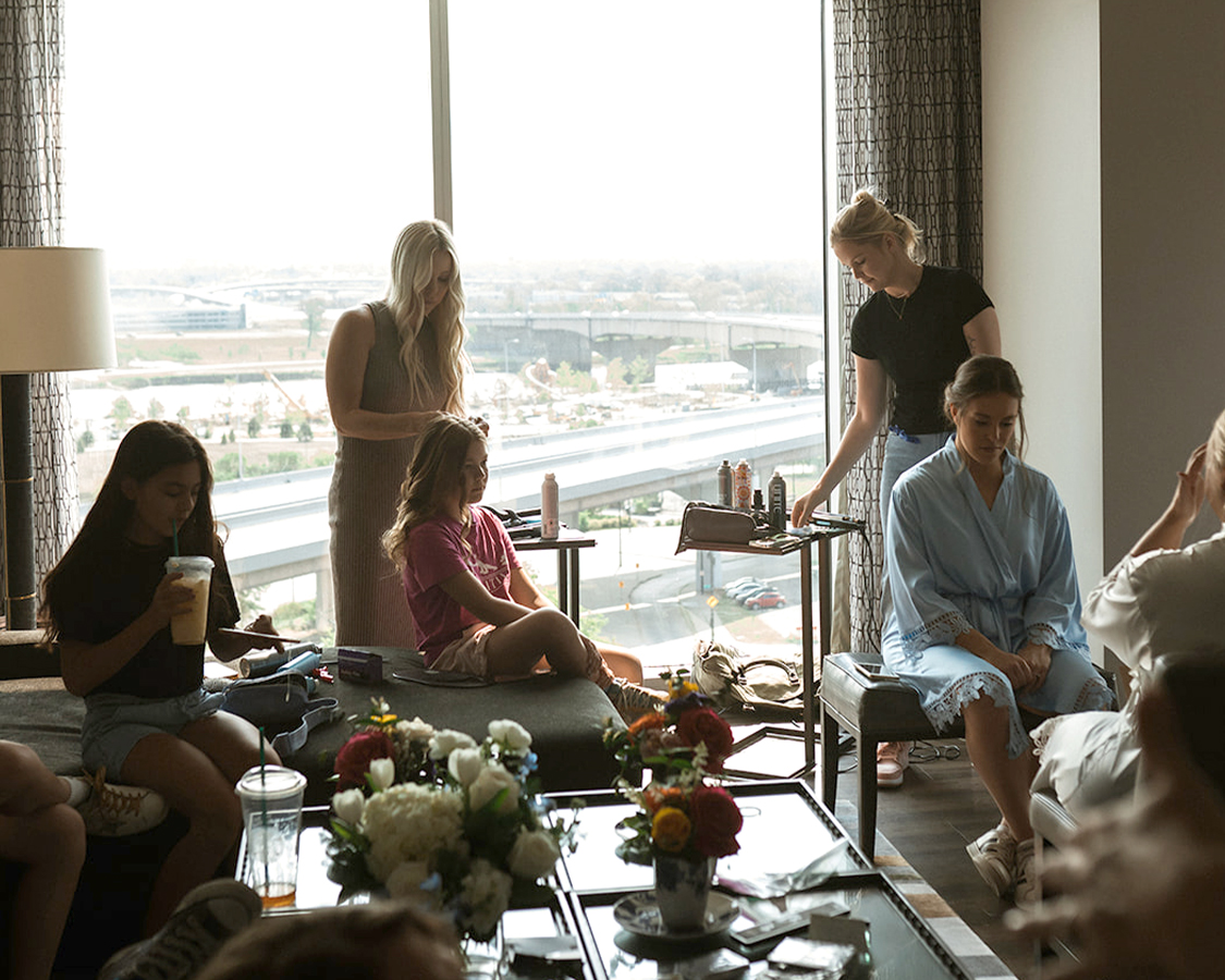 a group of women in a room