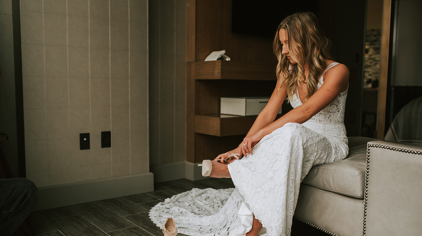 a woman in a white dress