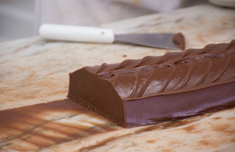 a chocolate spread on a table