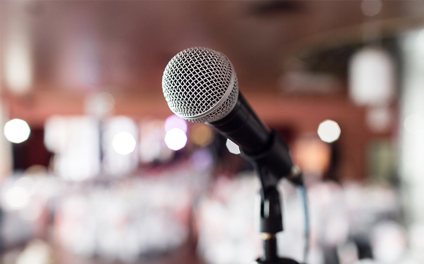 a close up of a microphone
