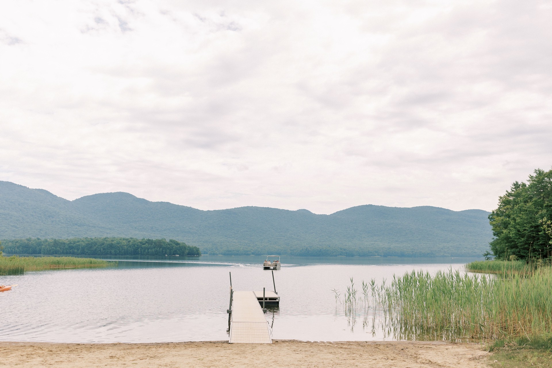 a dock on a lake