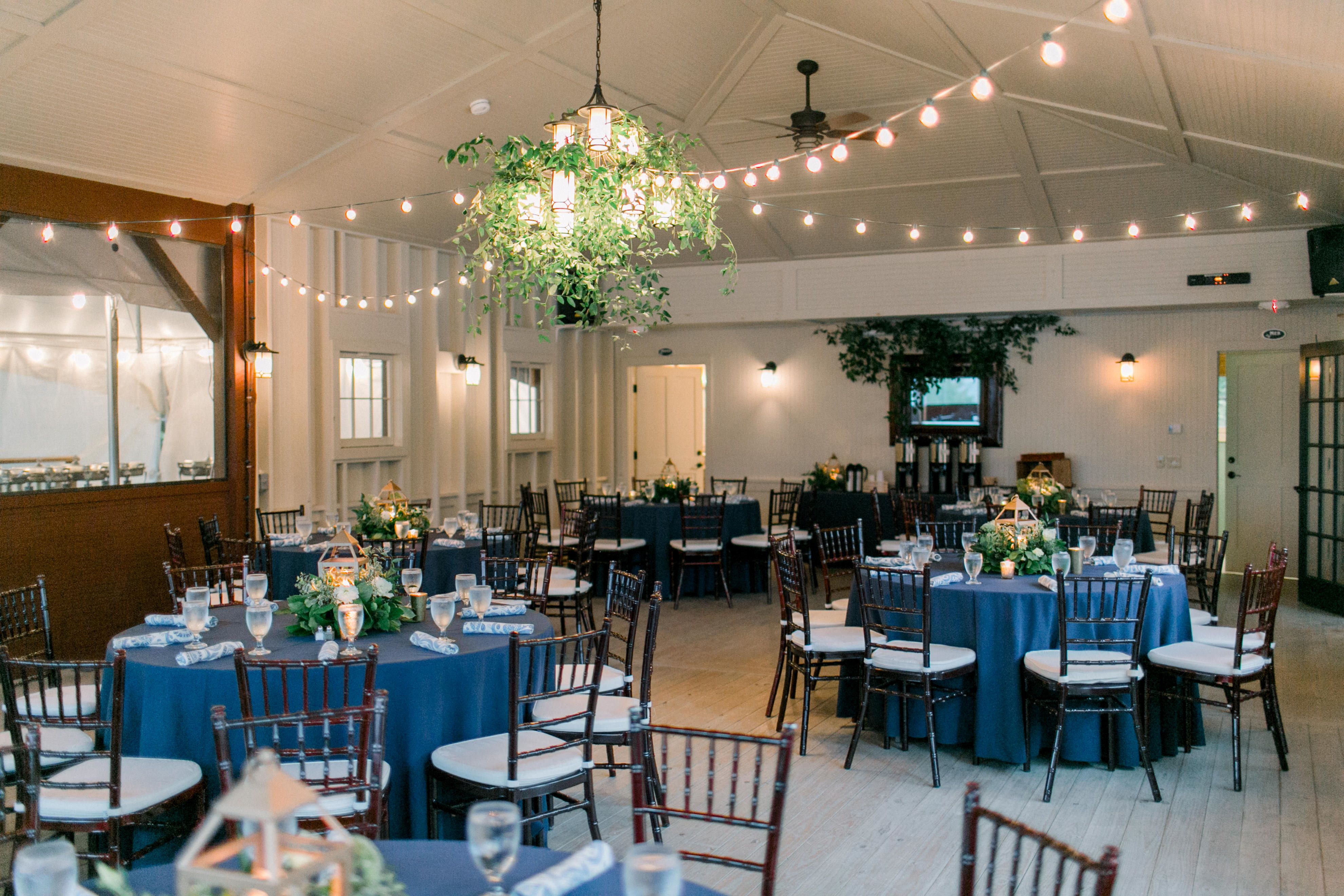 a room with tables and chairs