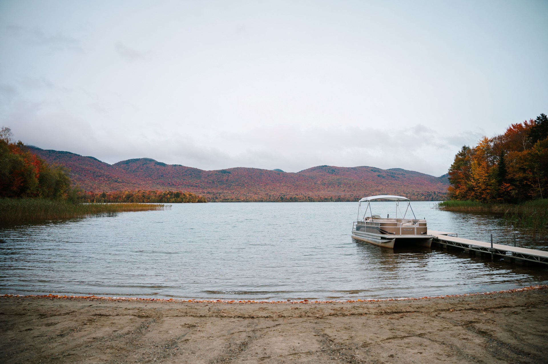 a boat on a lake