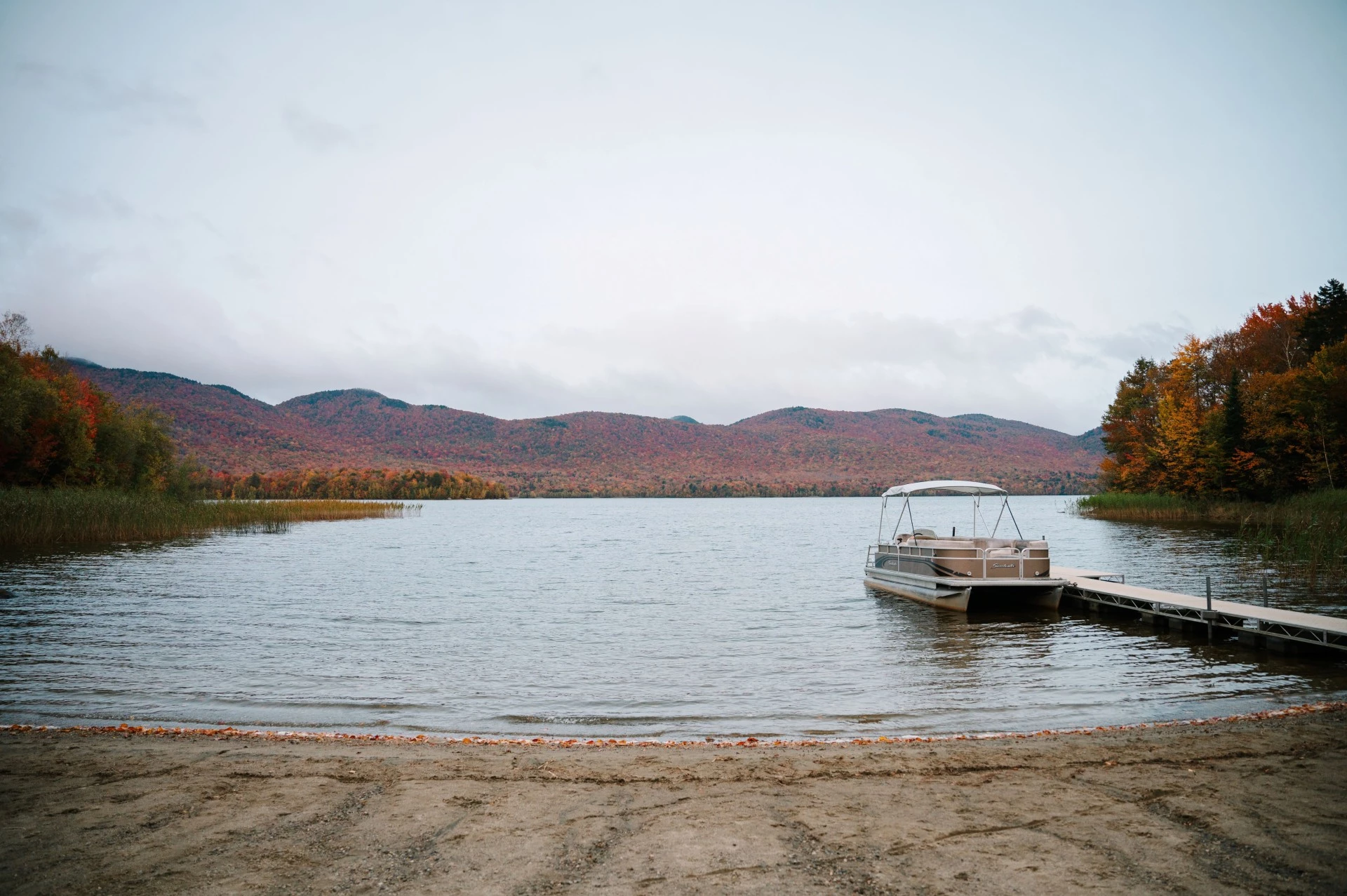 a boat on a lake