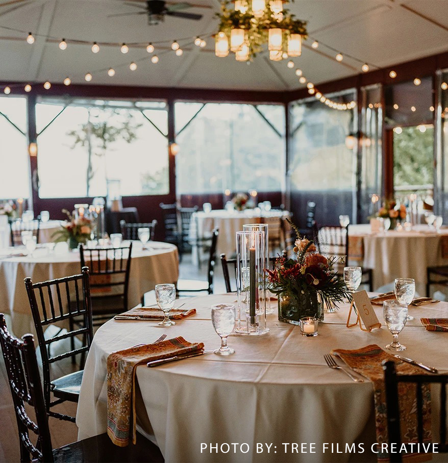 a table set for a wedding reception